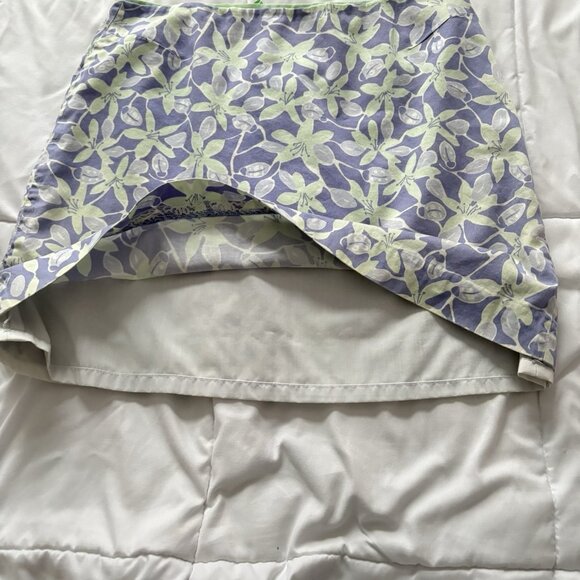 Vintage 90s Y2K Lilly Pulitzer Skirt Womens 10 Purple Green Floral Boho Summer - Picture 3 of 9